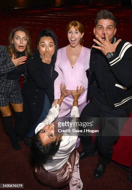 Jowita Przystal, Nancy Xu, Janette Manrara, Stacey Dooley and Aljiaz Skorjanec attend the "Strictly Ballroom" after party on October 04, 2022 in...