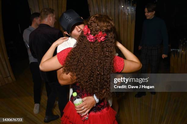 Max George and Maisie Smithattend the "Strictly Ballroom" after party on October 04, 2022 in Bromley, England.