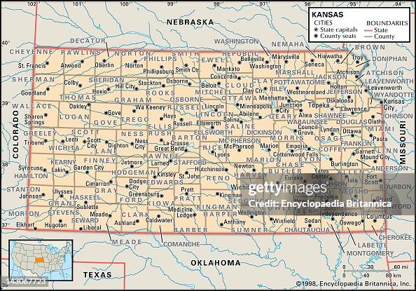 Political Map Of Kansas, Political Map Of The State Of Kansas,... News ...