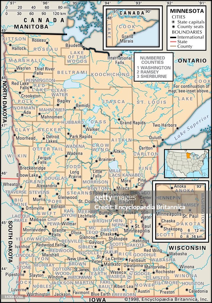Political Map Of Minnesota