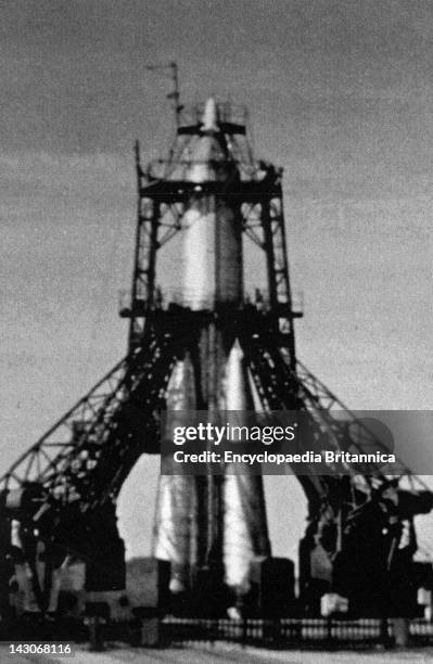 Launching Of Sputnik 2, The Launch Of Sputnik 2, On Nov 1957, From Tyura-Tam, Ussr, Sputnik 2 Carried The Dog Laika, The First Living Creature To Be...