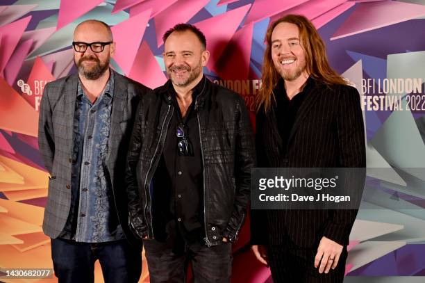 Dennis Kelly, Matthew Warchus and Tim Minchin attend Roald Dahl's "Matilda The Musical" Press Conference during the 66th BFI London Film Festival at...