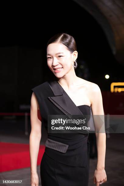 Han Ye-ri walks on the red carpet at the opening ceremony during the 27th Busan International Film Festival at Busan Cinema Center on October 05,...