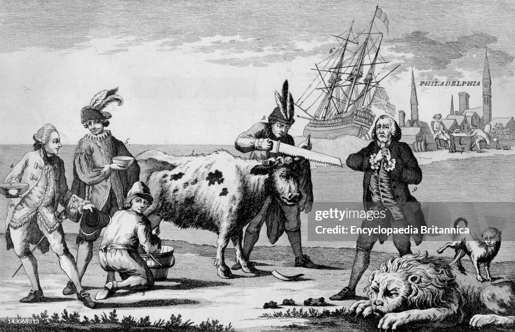 Political Cartoon During The American Revolution, Cow Representing... News Photo - Getty Images Political Cartoon During The American Revolution, Cow Representing... News Photo - Getty Images