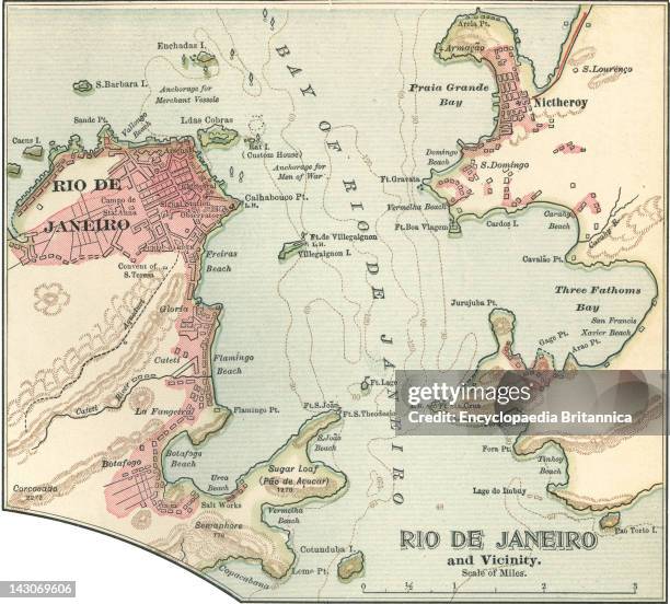 Map Of Rio De Janeiro, Map Of Rio De Janeiro, Circa 1900, From The 10Th Edition Of Encyclopaedia Britannica.