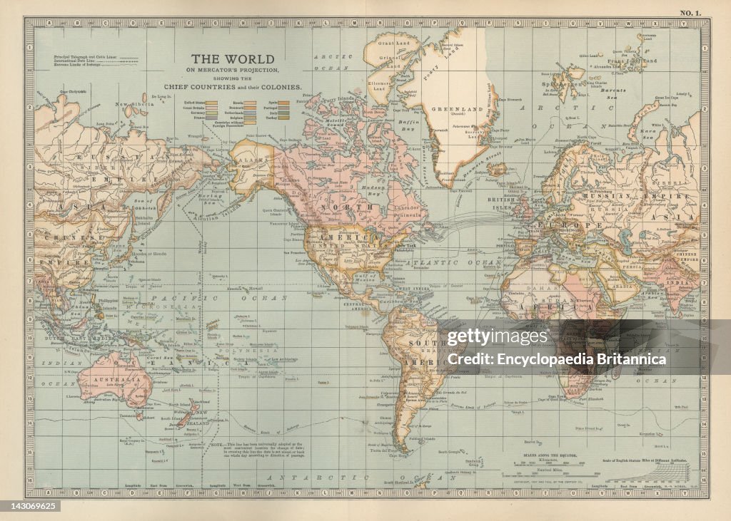 Map Of The Colonial Powers, 1902