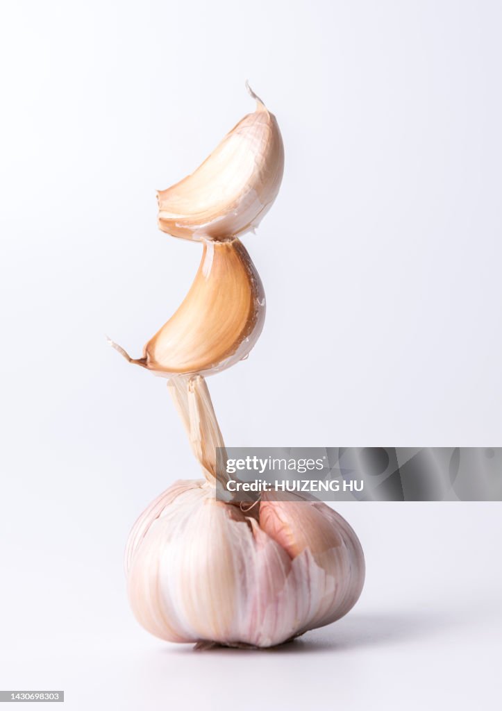 Cloves of garlic stack