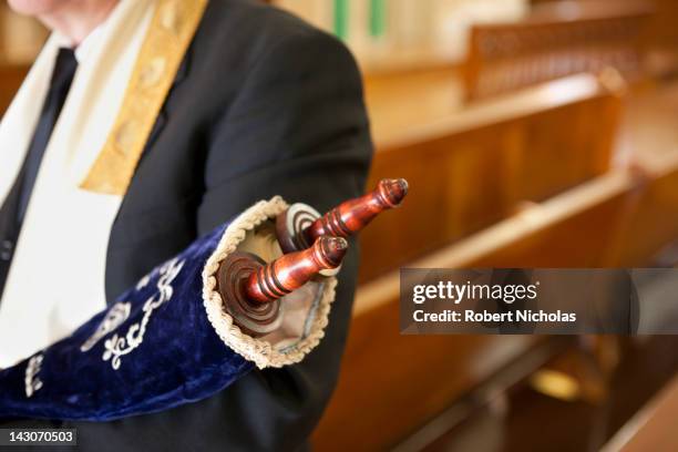 close up of torah scrolls - synagogue stock pictures, royalty-free photos & images