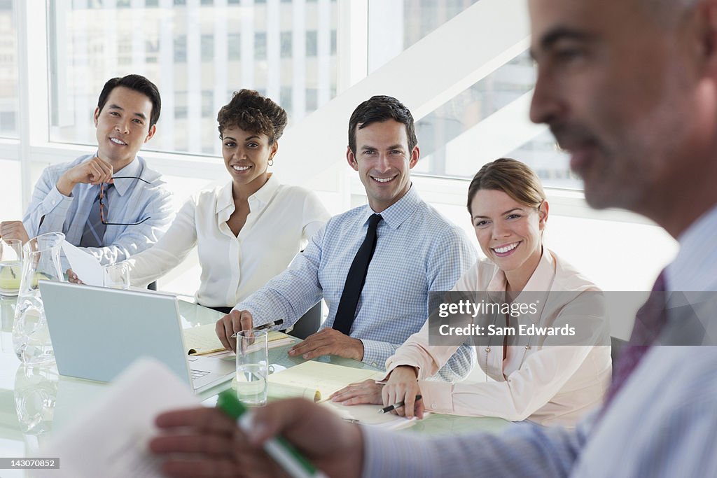 Business people sitting in meeting