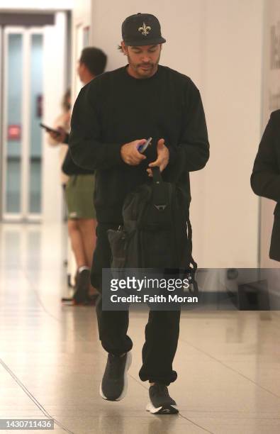Harry Connick Jr is seen arriving at Perth Airport on October 5, 2022 in Perth, Australia.