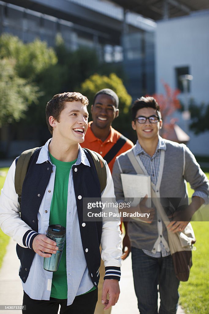 Students walking together outdoors