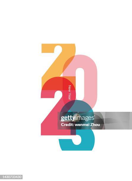 stockillustraties, clipart, cartoons en iconen met numbers 2023 - nieuwjaarsdag