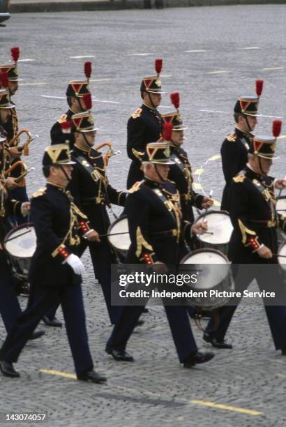 Military band in the Bastille Day Parade, Paris.