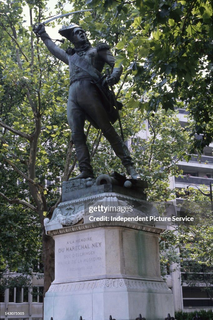 Bronze monument of Marshal Ney by Francois Rude