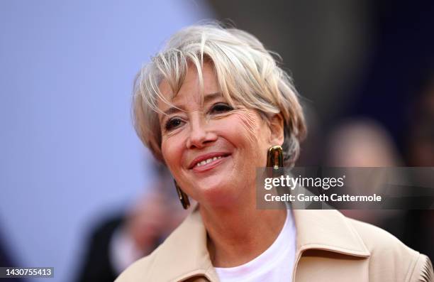 Dame Emma Thompson attend the BFI London Film Festival Opening Night Gala and World Premiere of Roald Dahl's "Matilda The Musical", during the 66th...