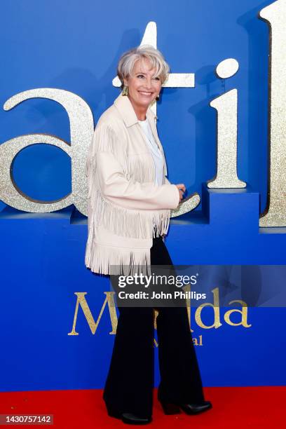 Emma Thompson attends the BFI London Film Festival Opening Night Gala and World Premiere of Roald Dahl's "Matilda The Musical" during the 66th BFI...