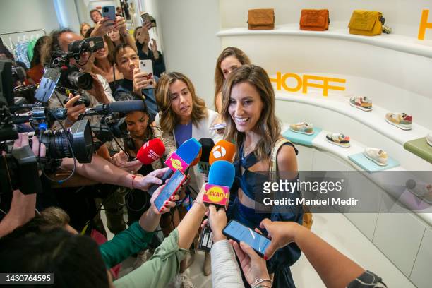 Ana Boyer attends press at HOFF Store at Rambla de Catalunya on October 5, 2022 in Barcelona, Spain.