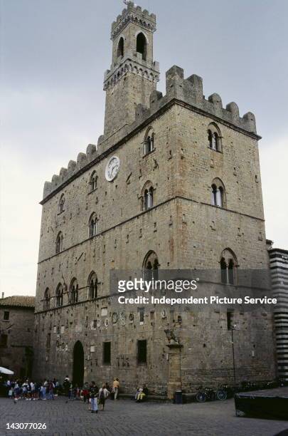 Town Hall and Bell Tower, Volterra, Italy.