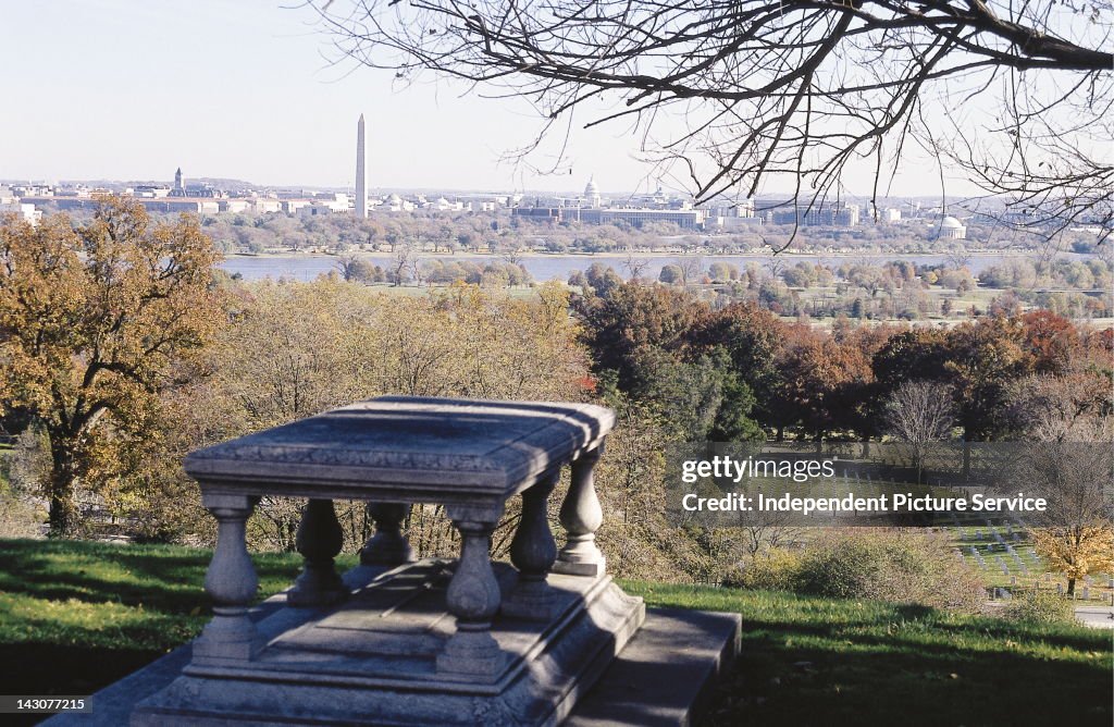Arlington National Cemetery with Washington