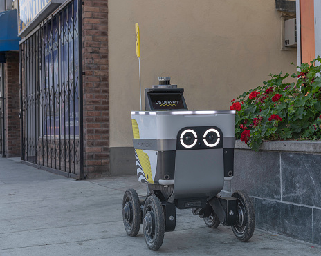 Delivery Robot on Sunset Boulevard