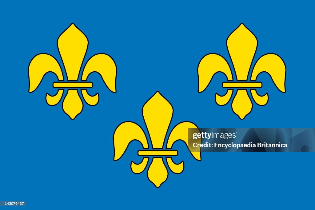 Historical Flag Of France, A Country In Europe, From About 1370 To 1600.