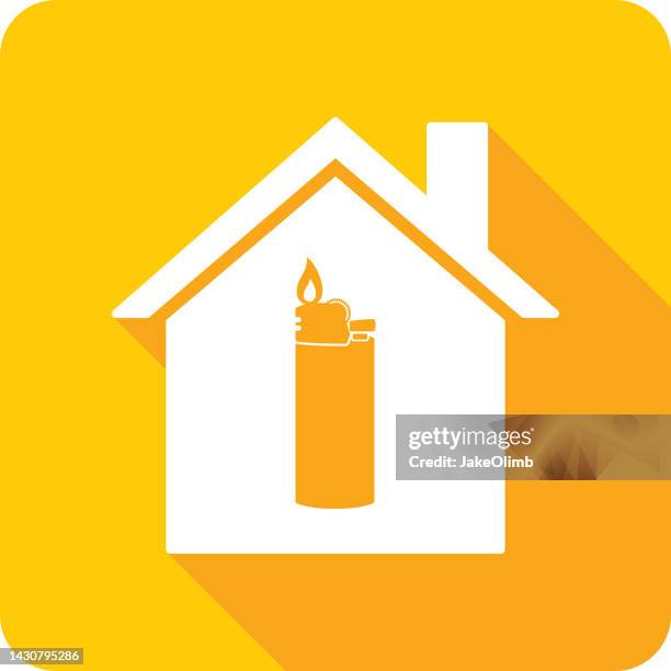 house lighter icon silhouette 1 - plastic pipe stock illustrations