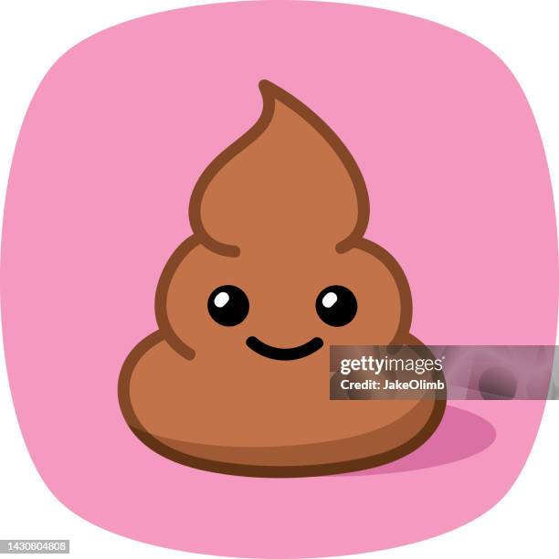 poop emoji doodle 1 - feces stock illustrations