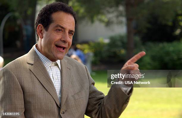 Mr. Monk Goes to Asylum" Episode -- Pictured: Tony Shalhoub as Adrian Monk --