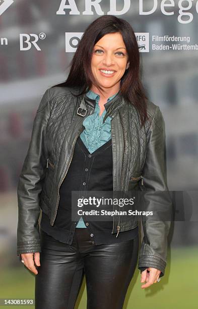 Alice Brauner attends the premiere of 'Die Heimkehr' at Astor Film Lounge movie theater, Kurfuerstendamm, on April 18, 2012 in Berlin, Germany.