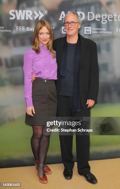 Actors Heike Makatsch and August Zirner attend the premiere of 'Die Heimkehr' at Astor Film Lounge movie theater, Kurfuerstendamm, on April 18, 2012...