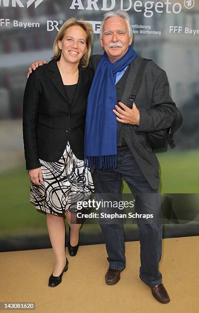 Christine Strobl and Silver Hesse attend the premiere of 'Die Heimkehr' at Astor Film Lounge movie theater, Kurfuerstendamm, on April 18, 2012 in...