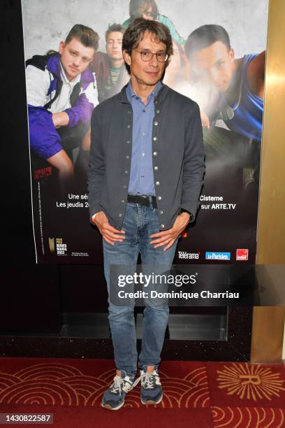 President of Arte, Bruno Patino attends "Le Monde De Demain" premiere at Le Grand Rex on October 05, 2022 in Paris, France.