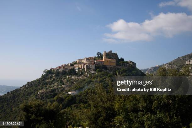 the town of eze, france - eze village stock-fotos und bilder