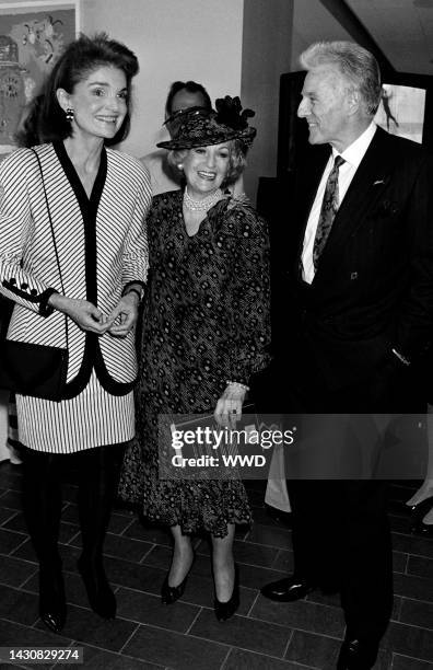 Jacqueline Onassis, ballet dancer Violette Verdy and guest. Event took place at D'Arcy Masius, Benton and Bowles, New York.