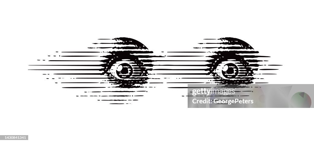 Close-up of eyes with terrified expression