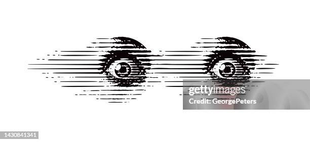 close-up of eyes with terrified expression - magic eye stock illustrations