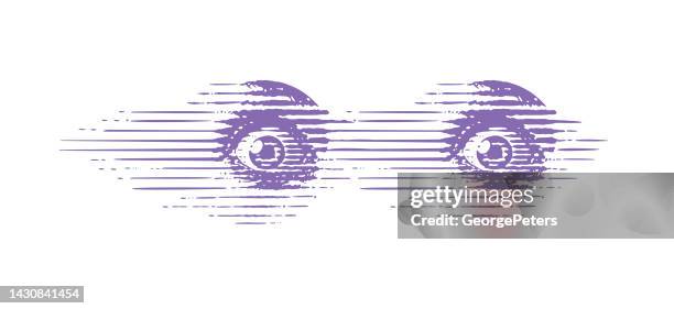 close-up of eyes with terrified expression - network security operations stock illustrations