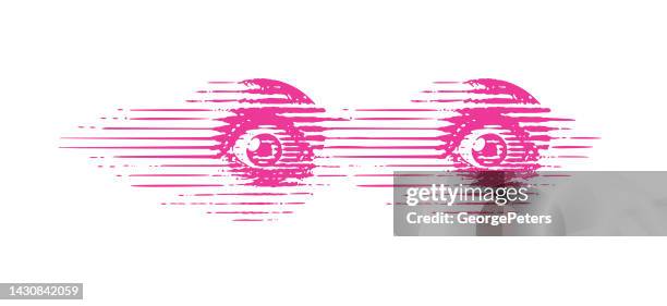 close-up of eyes with terrified expression - network security operations stock illustrations
