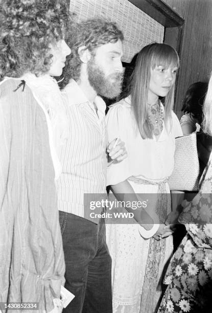 Jonathan Leiberson and Penelope Tree attend a fundraiser at the El Corso nightclub in New York City on May 1, 1975.