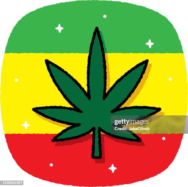marijuana leaf doodle 7 - marijuana leaf stock illustrations