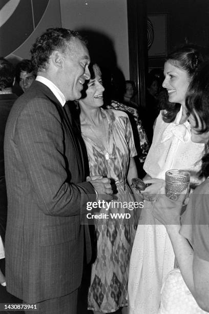 Leonard Lauder, Flora Irving, and Cristina Ferrare attend a party, celebrating the release of "Little Gloria . . . Happy at Last," in the New York...