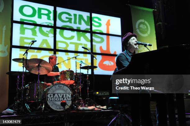 Singer-songwriter Gavin DeGraw performs at the third annual Origins Rocks Earth Month concert hosted by eco-minded beauty brand Origins at Webster...