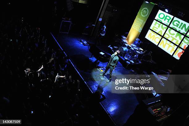 Singer-songwriter Gavin DeGraw performs at the third annual Origins Rocks Earth Month concert hosted by eco-minded beauty brand Origins at Webster...