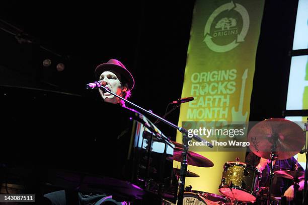 Singer-songwriter Gavin DeGraw performs at the third annual Origins Rocks Earth Month concert hosted by eco-minded beauty brand Origins at Webster...