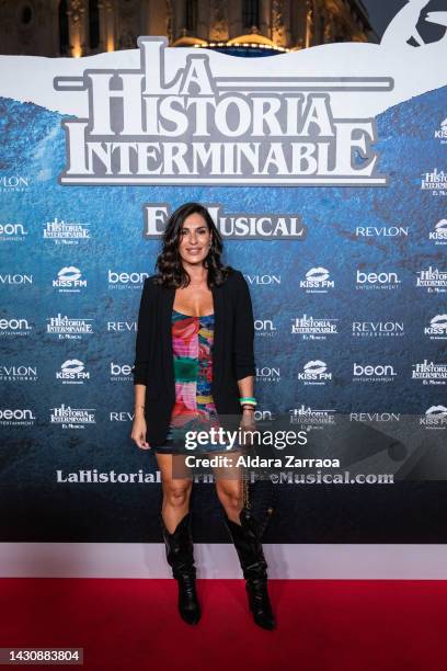 Veronica Hidalgo attends the premiere of "La Historia Interminable" at Teatro Calderón on October 05, 2022 in Madrid, Spain.