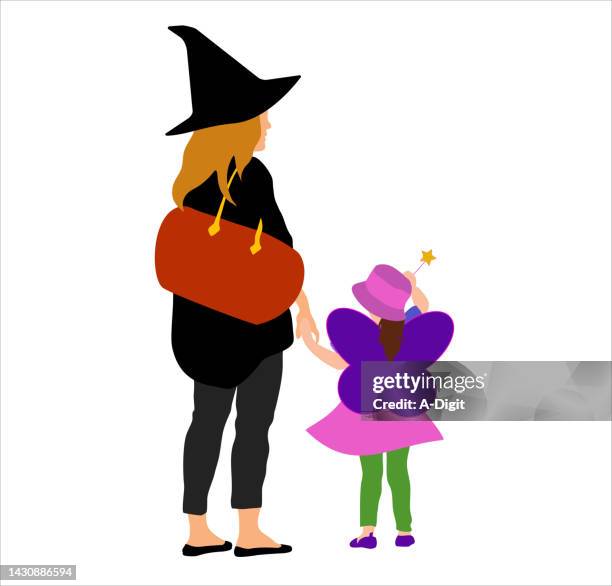 boyâsmerlincostume - witch hat white background stock illustrations