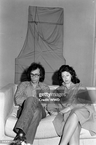 Artists Christo Vladimirov Javacheff and Jeanne-Claude Denat de Guillebon pose for portraits in New York City on April 20, 1978.