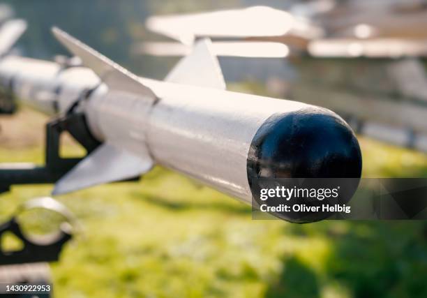 detail of an aircraft missile - missile strike stock pictures, royalty-free photos & images