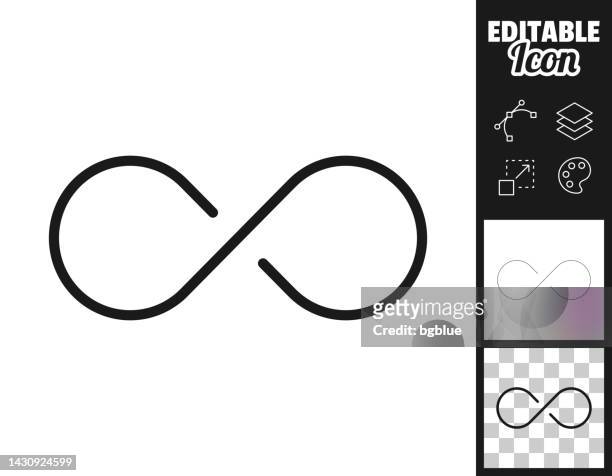 unendlichkeit. icon für design. leicht editierbar - infinity symbol stock-grafiken, -clipart, -cartoons und -symbole