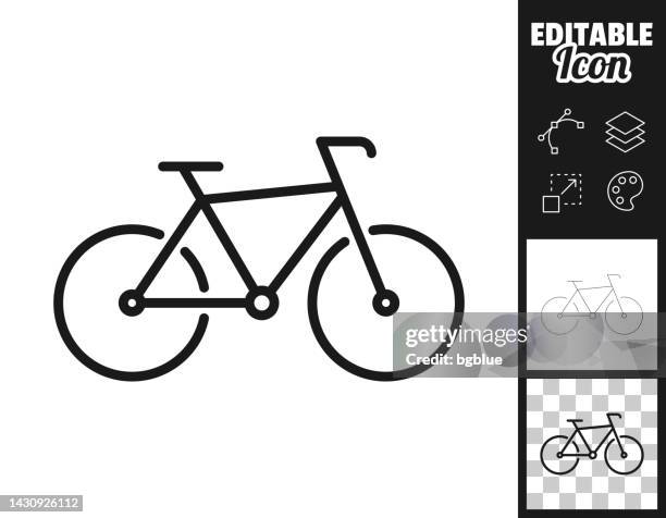 fahrrad. icon für design. leicht editierbar - rad stock-grafiken, -clipart, -cartoons und -symbole